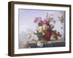 Still Life of Roses-Paul Claude Jance-Framed Giclee Print