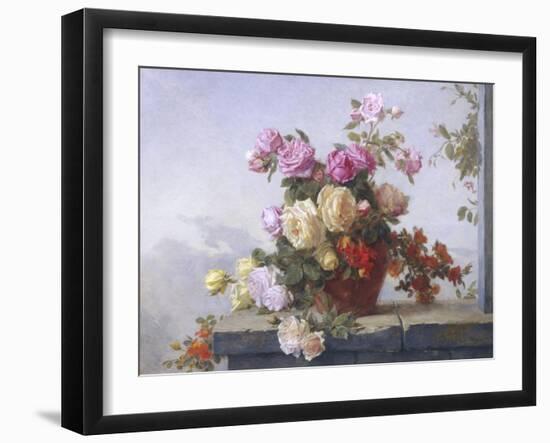 Still Life of Roses-Paul Claude Jance-Framed Giclee Print