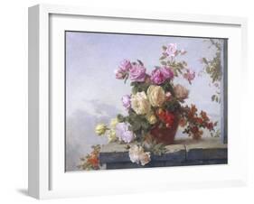 Still Life of Roses-Paul Claude Jance-Framed Giclee Print