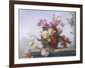 Still Life of Roses-Paul Claude Jance-Framed Giclee Print