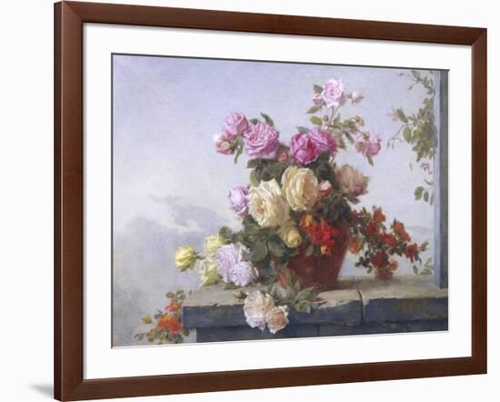 Still Life of Roses-Paul Claude Jance-Framed Giclee Print