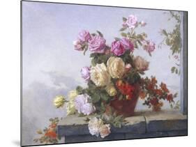 Still Life of Roses-Paul Claude Jance-Mounted Giclee Print