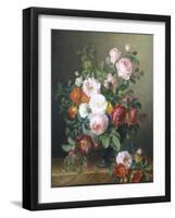 Still Life of Roses-Melanie De Comolera-Framed Giclee Print