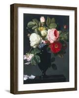 Still Life of Roses-Antoine Berjon-Framed Giclee Print