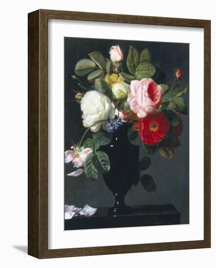 Still Life of Roses-Antoine Berjon-Framed Giclee Print