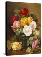 Still Life of Roses-Eloise Harriet Stannard-Stretched Canvas