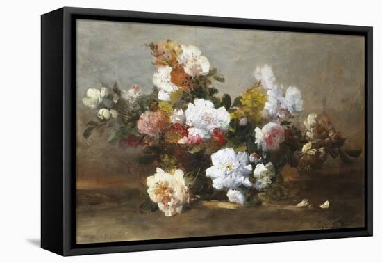 Still Life of Roses-Eugene Petit-Framed Stretched Canvas