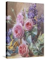 Still Life of Roses-Mary Margetts-Stretched Canvas