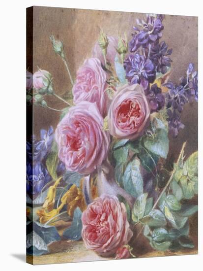 Still Life of Roses-Mary Margetts-Stretched Canvas