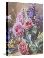 Still Life of Roses-Mary Margetts-Stretched Canvas
