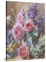 Still Life of Roses-Mary Margetts-Stretched Canvas