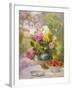 Still Life of Summer Flowers and Fruit-Marie Felix Lucas-Framed Giclee Print