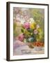 Still Life of Summer Flowers and Fruit-Marie Felix Lucas-Framed Giclee Print