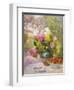 Still Life of Summer Flowers and Fruit-Marie Felix Lucas-Framed Giclee Print