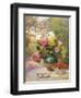 Still Life of Summer Flowers and Fruit-Marie Felix Hippolyte-Lucas-Framed Premium Giclee Print