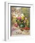 Still Life of Summer Flowers and Fruit-Marie Felix Hippolyte-Lucas-Framed Premium Giclee Print