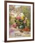 Still Life of Summer Flowers and Fruit-Marie Felix Hippolyte-Lucas-Framed Giclee Print