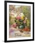 Still Life of Summer Flowers and Fruit-Marie Felix Hippolyte-Lucas-Framed Giclee Print