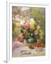 Still Life of Summer Flowers and Fruit-Marie Felix Hippolyte-Lucas-Framed Premium Giclee Print