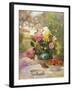 Still Life of Summer Flowers and Fruit-Marie Felix Hippolyte-Lucas-Framed Giclee Print