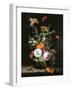 Still Life of Summer Flowers-Rachel Ruysch-Framed Giclee Print