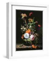 Still Life of Summer Flowers-Rachel Ruysch-Framed Premium Giclee Print