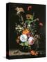 Still Life of Summer Flowers-Rachel Ruysch-Stretched Canvas