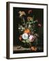 Still Life of Summer Flowers-Rachel Ruysch-Framed Giclee Print