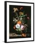 Still Life of Summer Flowers-Rachel Ruysch-Framed Giclee Print