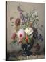 Still Life of Summer Flowers-Hans Hermann-Stretched Canvas