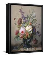 Still Life of Summer Flowers-Hans Hermann-Framed Stretched Canvas