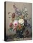 Still Life of Summer Flowers-Hans Hermann-Stretched Canvas