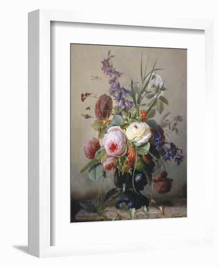 Still Life of Summer Flowers-Hans Hermann-Framed Giclee Print