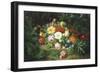 Still Life of Summer Flowers-Josef Lauer-Framed Giclee Print