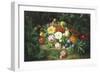 Still Life of Summer Flowers-Josef Lauer-Framed Giclee Print