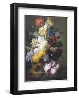 Still Life of Summer Flowers-Elise Bruyere-Framed Premium Giclee Print