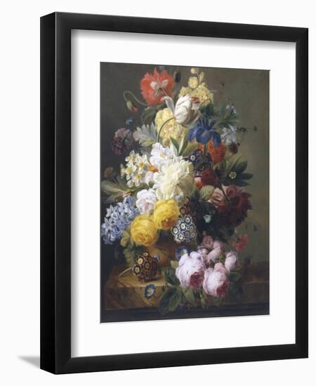 Still Life of Summer Flowers-Elise Bruyere-Framed Premium Giclee Print