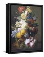 Still Life of Summer Flowers-Elise Bruyere-Framed Stretched Canvas