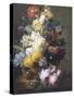 Still Life of Summer Flowers-Elise Bruyere-Stretched Canvas