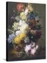 Still Life of Summer Flowers-Elise Bruyere-Stretched Canvas