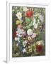 Still Life of Summer Flowers-C.f. Hurten-Framed Premium Giclee Print