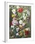 Still Life of Summer Flowers-C.f. Hurten-Framed Giclee Print