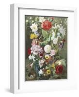 Still Life of Summer Flowers-C.f. Hurten-Framed Giclee Print