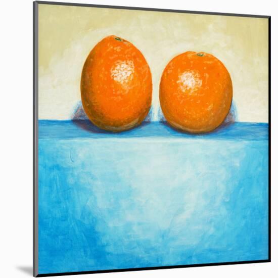 Still Life of Two Oranges-null-Mounted Art Print