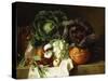 Still Life of Winter Vegetables-Henrietta de Longchamp-Stretched Canvas