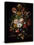 Still Life (Oil on Canvas, 1703)-Rachel Ruysch-Stretched Canvas