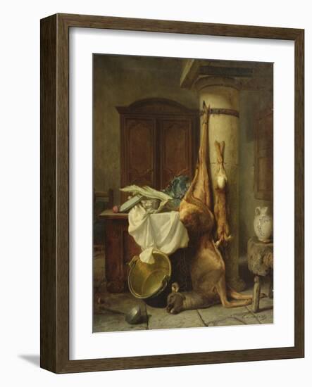 Still Life (Oil on Canvas)-Louis Eugene Lambert-Framed Giclee Print