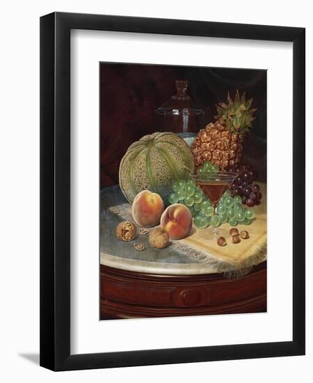 Still Life on a Marble-Topped Table-William Bradford-Framed Premium Giclee Print