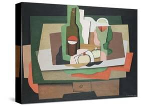 Still Life on a Table; Nature Morte Sur Une Table, 1925-Georges Valmier-Stretched Canvas