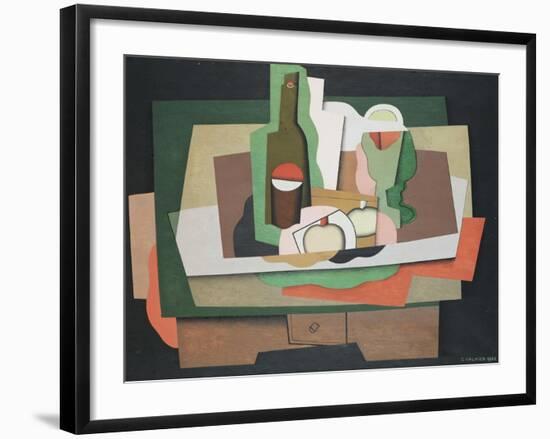 Still Life on a Table; Nature Morte Sur Une Table, 1925-Georges Valmier-Framed Giclee Print